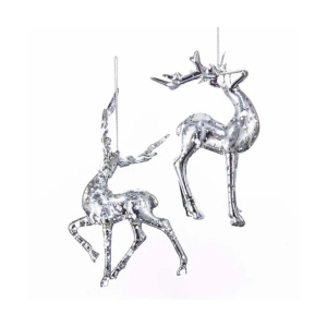 Kurt S. Adler Plastic Silver Reindeer Ornament (Styles May Vary)