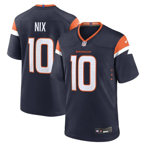 Denver Broncos Bo Nix #10 Nike Alternate Game Jersey Medium Navy