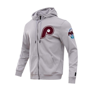 Philadelphia Phillies Pro Standard Classic Chenille Full Zip XLarge Grey