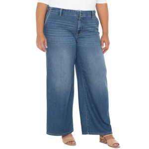 Women's Liverpool Los Angeles Plus Size Weekender Wide Leg Jeans Walnut Creek 16 30
