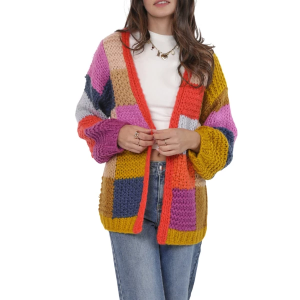 Women's Sadie And Sage Cardigan Electric Feels Medium Multi