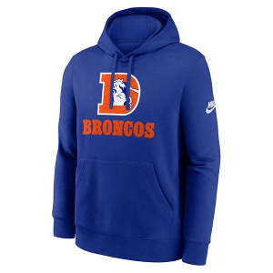 Denver Broncos Nike 2025 Rewind Club Hoodie Medium Royal
