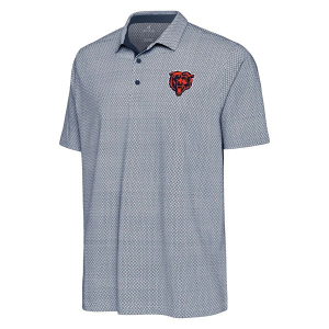 Chicago Bears Antigua Bear Head Intersect Polo XLarge Heather Navy