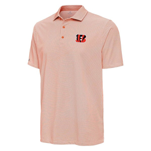 Cincinnati Bengals Antigua Pave Polo XLarge Mango/White