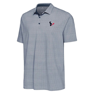 Houston Texans Antigua Intersect Polo Large Heather Navy