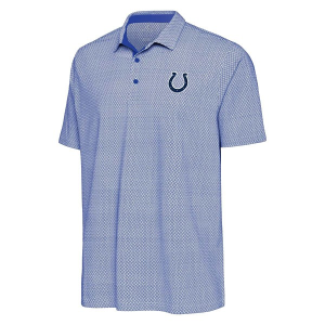 Indianapolis Colts Antigua Intersect Polo 2XLarge Heather Dk Royal