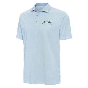 Los Angeles Chargers Antigua Pave Polo Medium Columbia Blue/White