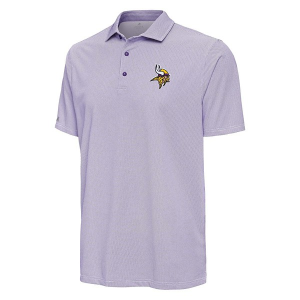 Minnesota Vikings Antigua Pave Polo Large Dark Purple/White
