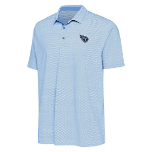 Tennessee Titans Antigua Intersect Polo Medium Heather Columbia Blue