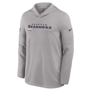 Seattle Seahawks Nike 2025 Sideline Lighweight Hoodie 2XLarge Pewter