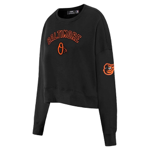 Women's Baltimore Orioles Pro Standard Classic Fleece Crew 2XLarge Black