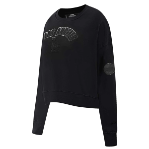 Women's Los Angeles Dodgers Pro Standard Triple Black Fleece Crew 2XLarge Triple Black