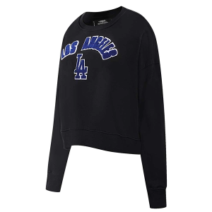 Women's Los Angeles Dodgers Pro Standard Classic Fleece Crew Medium Black