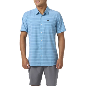 Men's O'Neill Trvlr Traverse Stripe Standard Button Up Shirt 2XLarge Blue Fade