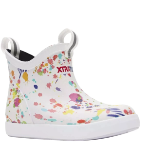 Kids' Xtratuf Ankle Deck Deck Boots Outdoor Little 12Y Paint Splatter