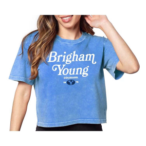 BYU Cougars Chicka-D Women's Coed Short and Sweet T-Shirt Medium Cobalt