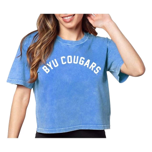 BYU Cougars Chicka-D Women's Coed Short and Sweet T-Shirt XLarge Carbon