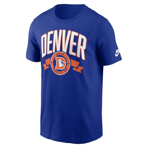 Denver Broncos Nike Rewind 2 Hit T-Shirt Large Royal