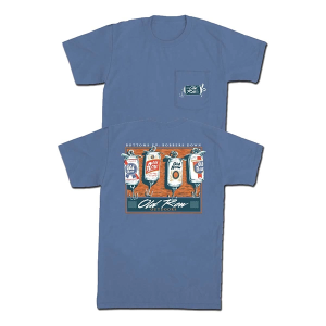 Men's Old Row Bottoms Up Bobbers Down Pocket T-Shirt 2XLarge Blue
