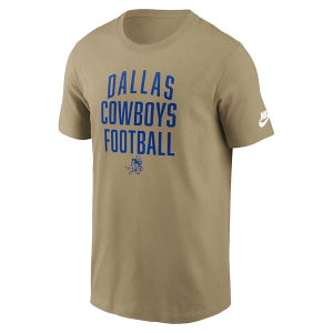 Dallas Cowboys Nike Rewind Essential T-Shirt Medium Beige