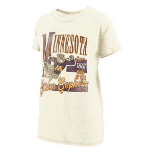 Minnesota Golden Gophers Pressbox Women's Stephan Boyfriend T-Shirt XLarge Ivory