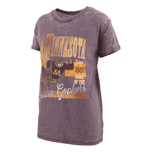 Minnesota Golden Gophers Pressbox Women's Stephan Boyfriend T-Shirt Medium Maroon