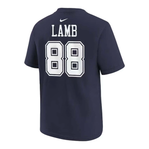 Kids' Dallas Cowboys Nike CeeDee Lamb #88 Fuse T-Shirt 7 Navy