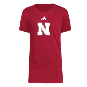 Nebraska Cornhuskers adidas Basic Logo Kids' T-Shirt Medium Red