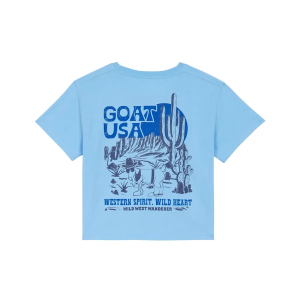 Kids' GOAT USA Western Graphic Crop Top Large Cblu