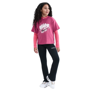 Girls' Nike Sportswear Essential Doodle T-Shirt XSmall Sweet Beet