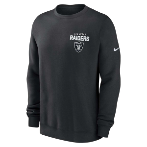 Las Vegas Raiders Nike Club Crewneck 2XLarge Black