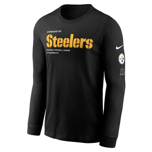 Pittsburgh Steelers Nike Legend Wordmark Long Sleeve T-Shirt XLarge Black