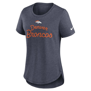 Women's Denver Broncos Nike Tri Fashion T-Shirt Medium Navy