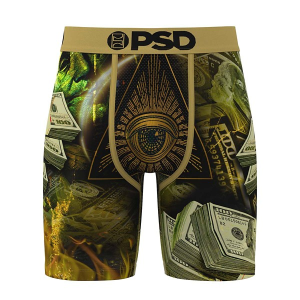 Men's PSD Cash Boxer Briefs Underwear Medium Golden Industry