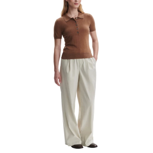 Women's Varley Toni Polo Medium Deep Sand