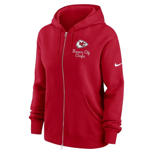 Women's Kansas City Chiefs Nike Rewind Phoenix Full Zip Large Red