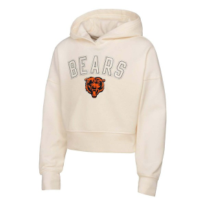 Kids' Girls' Chicago Bears Genuine Stuff Oversize Blitz Hoodie Medium Natural