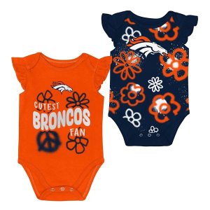 Genuine Stuff Baby Denver Broncos Sunshine 2 Pack Onesie