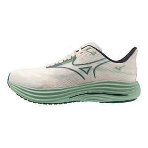 Men's Mizuno Wave Rider 29 Running Shoes 8 Regular White/Bistro Green