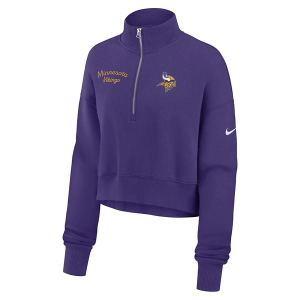 Women's Minnesota Vikings Nike 2025 Phoenix 1/4 Zip Small Purple