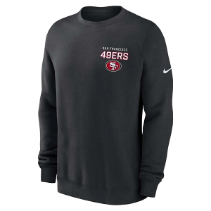 San Francisco 49ers Nike Club Crewneck 3XLarge Black