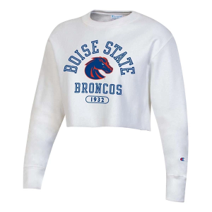 Boise State Broncos Champion Women's Crop Small White