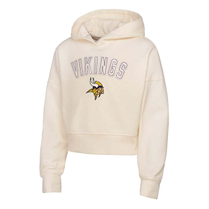 Kids' Girls' Minnesota Vikings Genuine Stuff Oversize Blitz Hoodie Medium Natural