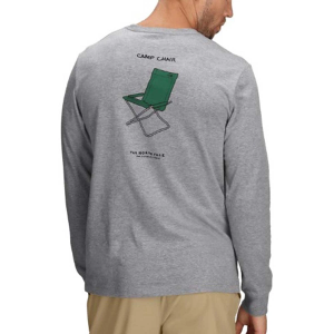 Men's The North Face Evolution Sketch Logo Long Sleeve T-Shirt Small TNF Pale Grey Heather