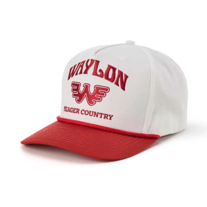 Seager Co. Seager X Waylon Jenninhgs Country Snapback Hat One Size Red/White