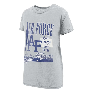 Air Force Falcons Pressbox Women's Stephan Boyfriend T-Shirt Medium Grey Heather