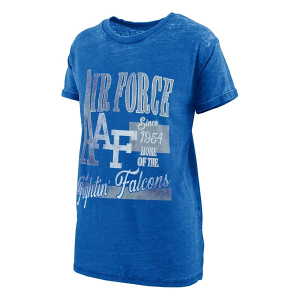 Air Force Falcons Pressbox Women's Stephan Boyfriend T-Shirt Large Royal