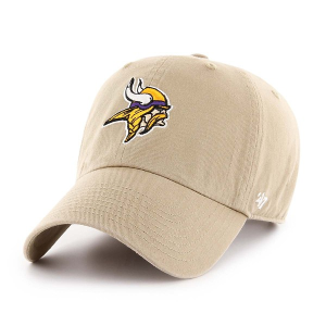 Minnesota Vikings 47 Brand Clean Up Adjustable Hat One Size Khaki