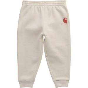 Girls' Carhartt Elastic Waistband Fleece Logo Joggers Baby 12 mo. Turtledove Regular