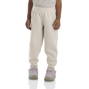 Girls' Carhartt Elastic Waistband Fleece Logo Joggers Toddler 4T Turtledove Regular